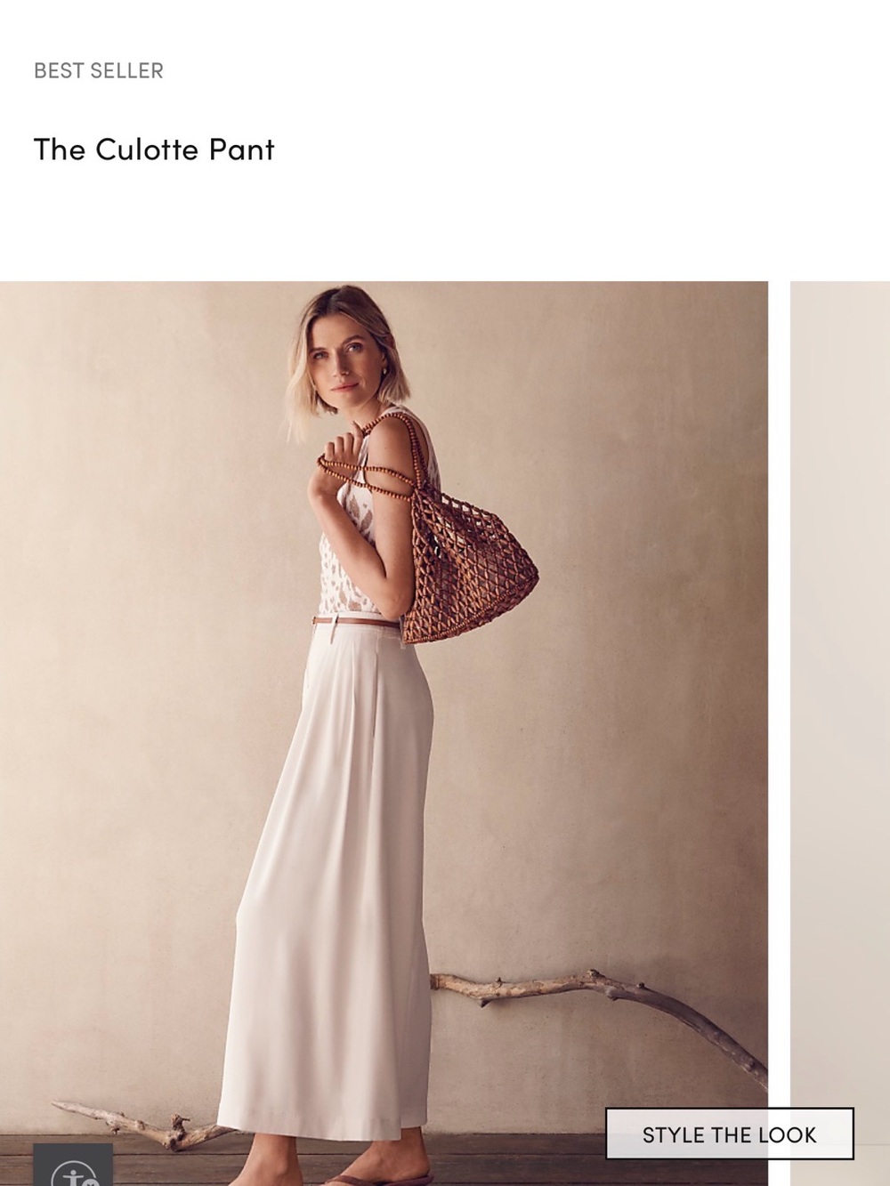 Ann Taylor The Culotte Pant Winter White